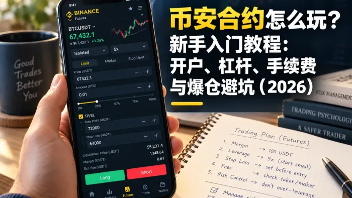 币安合约怎么玩？新手入门教程：开户、杠杆、手续费与爆仓避坑（2026）