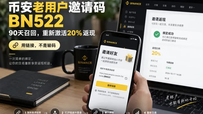 币安老用户邀请码BN522：90天没登录怎么重新激活20%返佣