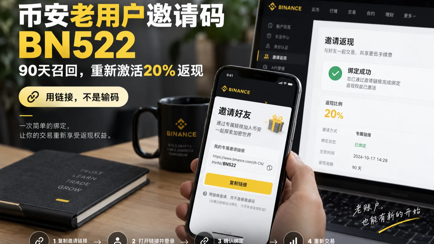 币安老用户邀请码BN522：90天没登录怎么重新激活20%返佣