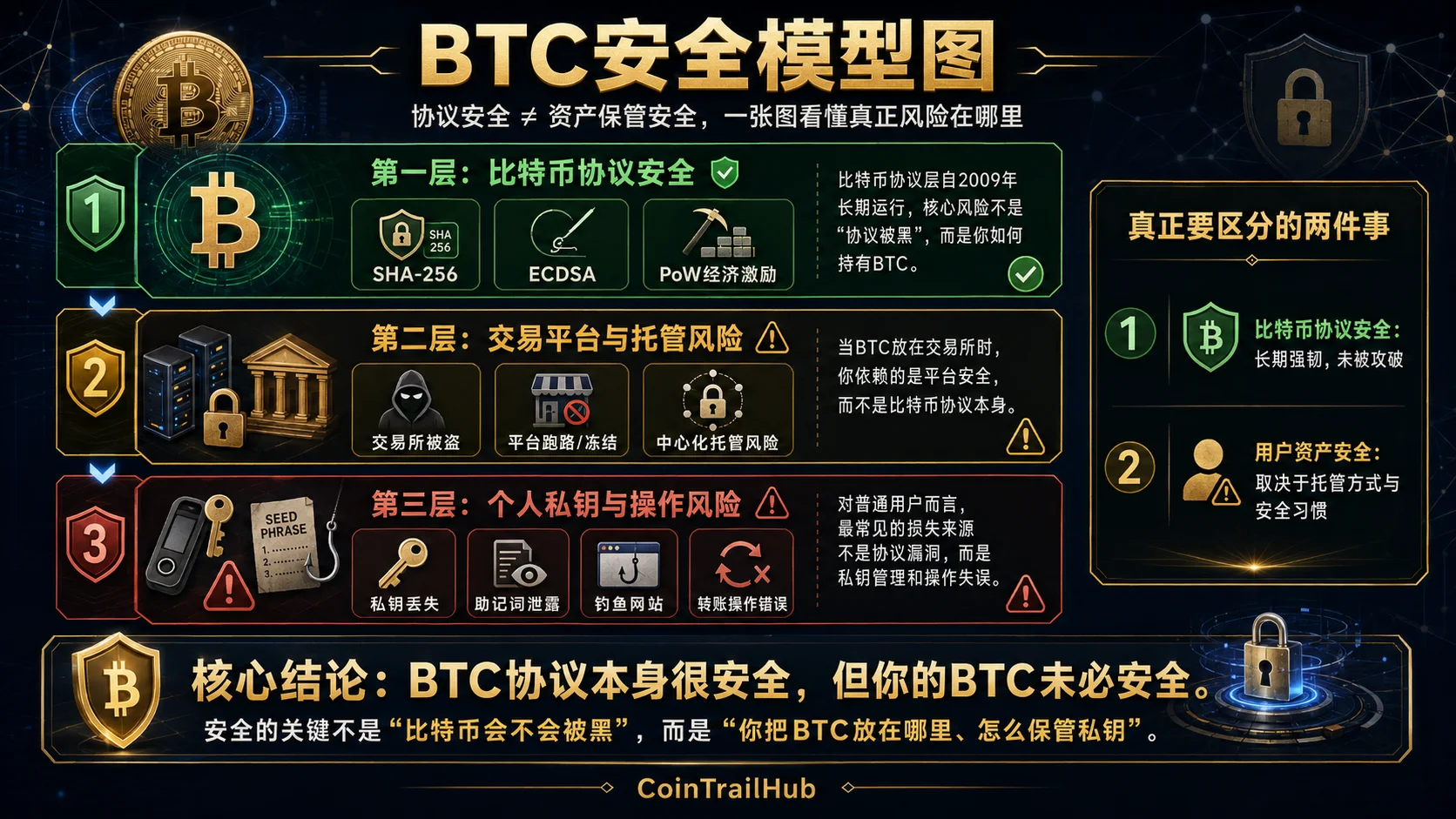 BTC安全性与交易所被盗对比
