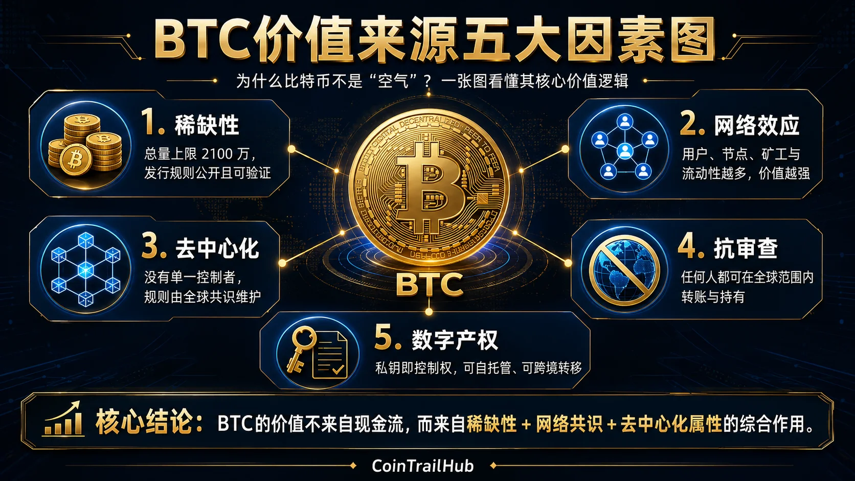 比特币三大效用