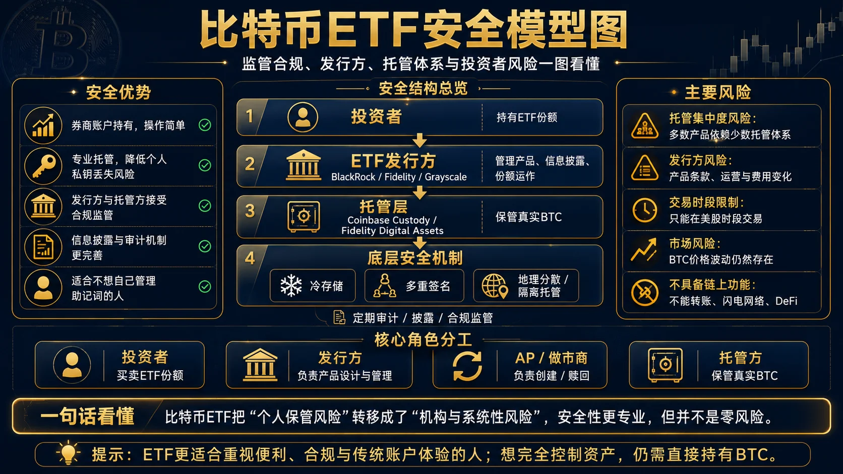 比特币ETF安全性分析 - 托管机制与风险管理