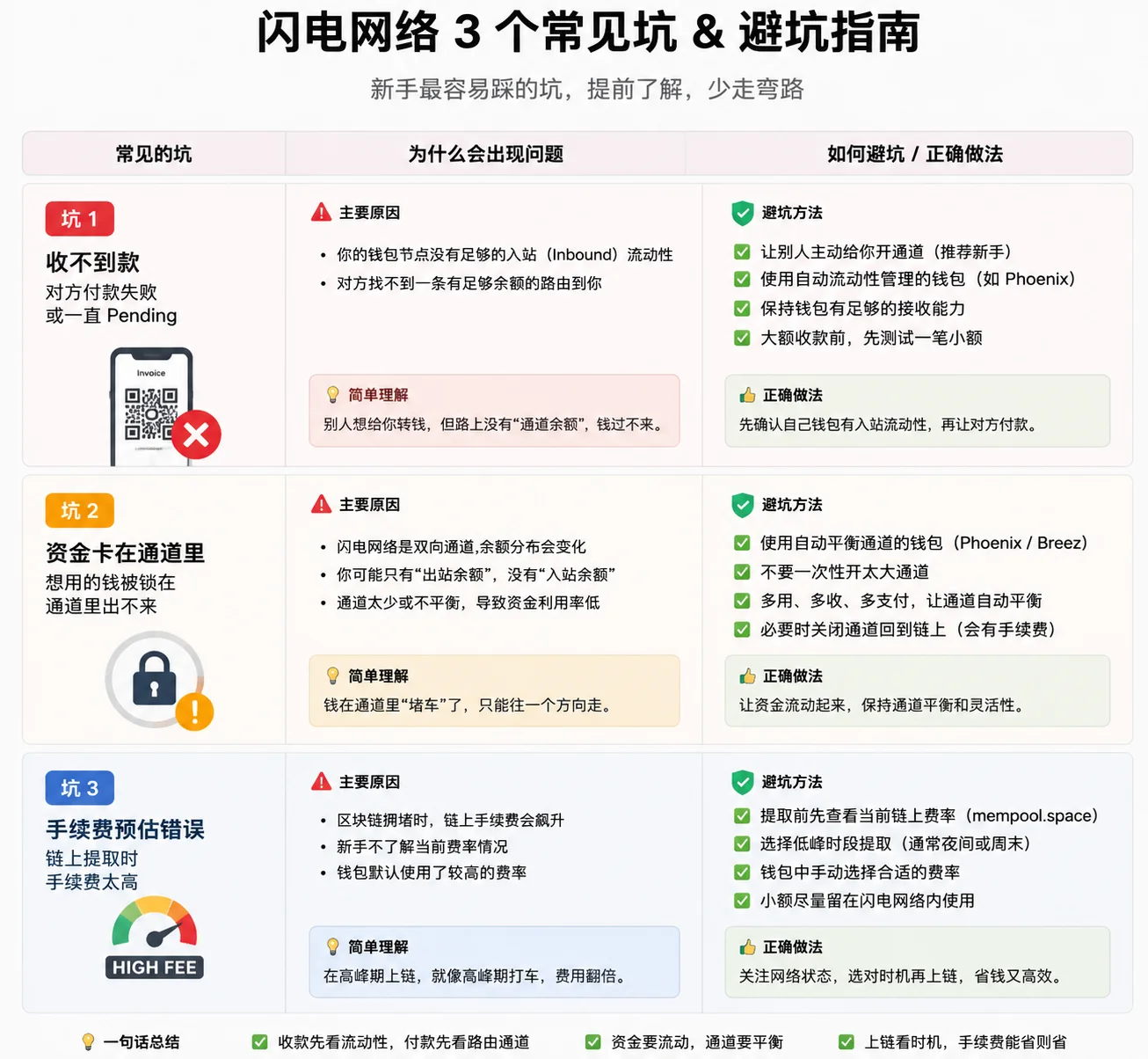 闪电网络常见使用问题和避坑指南