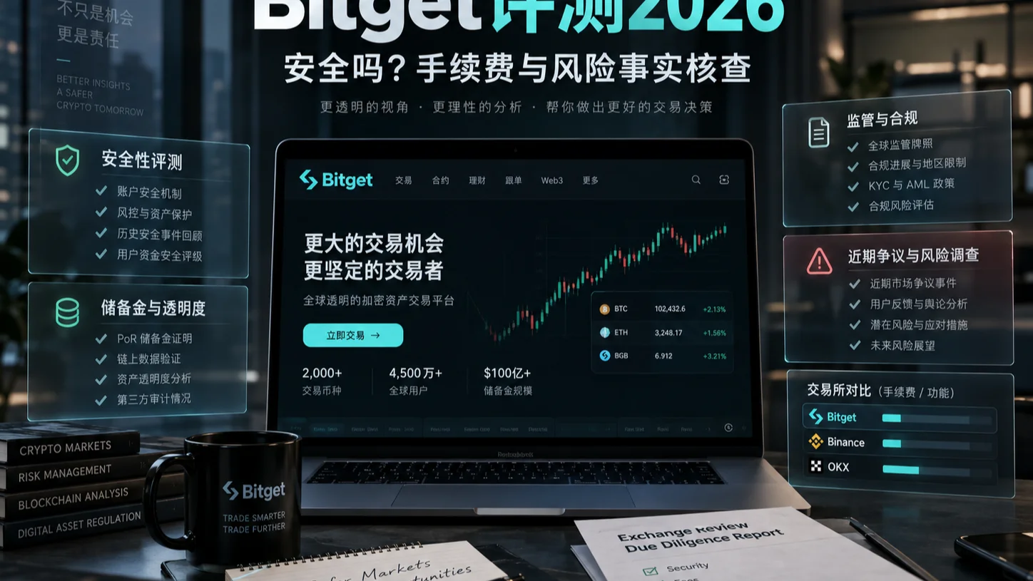 Bitget评测2026：安全吗？会不会跑路、手续费与币安/OKX对比（事实核查）