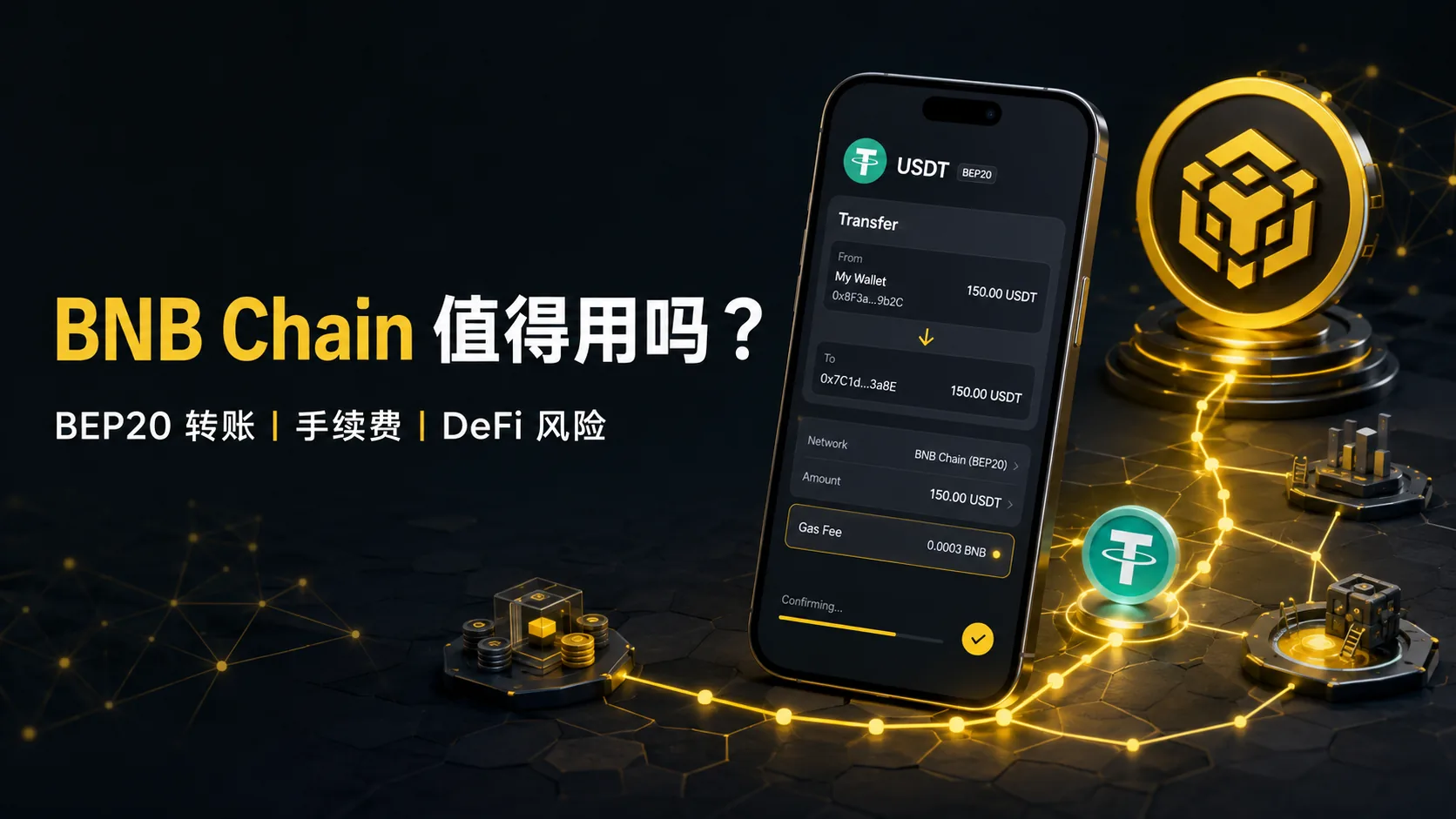 BNB Chain值得用吗？2026新手实测BEP20转账、手续费与DeFi风险