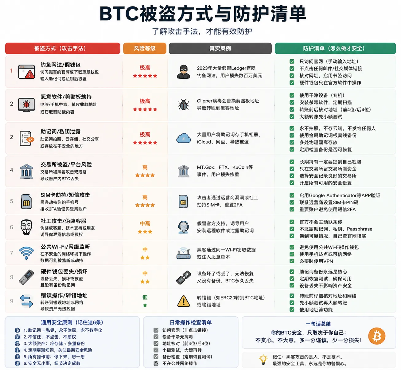 6种BTC被盗案例与防范方法