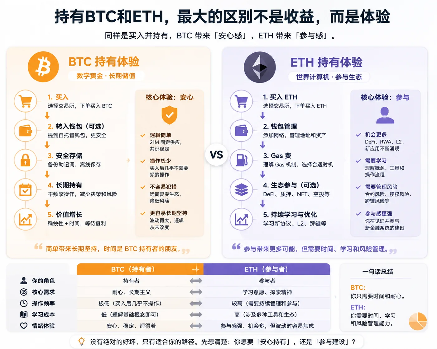 BTC vs ETH 持有体验对比