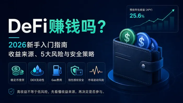 DeFi赚钱吗？收益来源+5大风险（2026）
