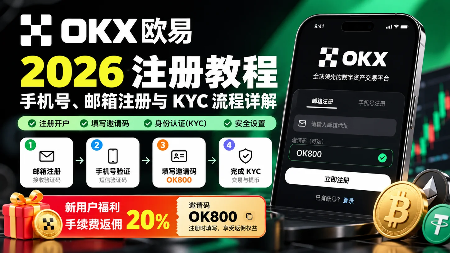 欧易OKX怎么注册？2026开户流程：手机号、邮箱与KYC认证教程