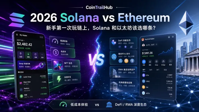 Solana还是以太坊？新手第一次玩链上怎么选（2026）