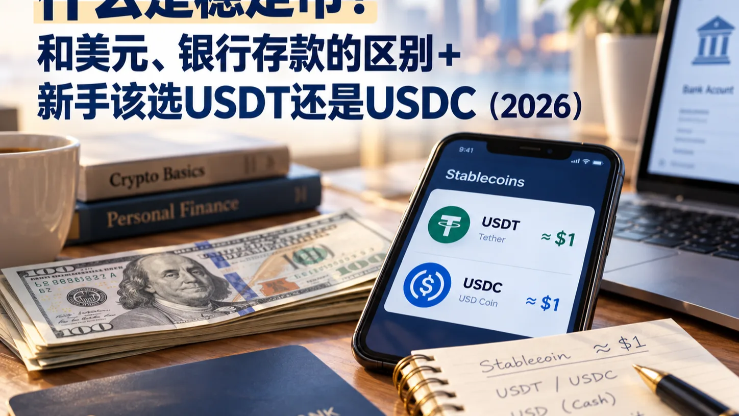 什么是稳定币？和美元、银行存款的区别+新手该选USDT还是USDC（2026）